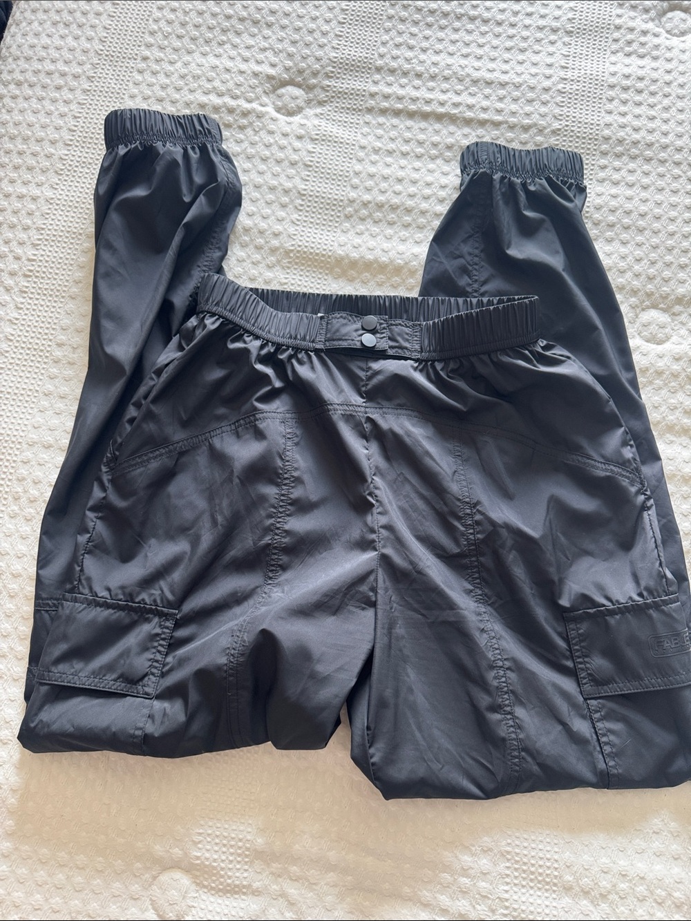 Fabletics Black Track Joggers with Cargo Pockets